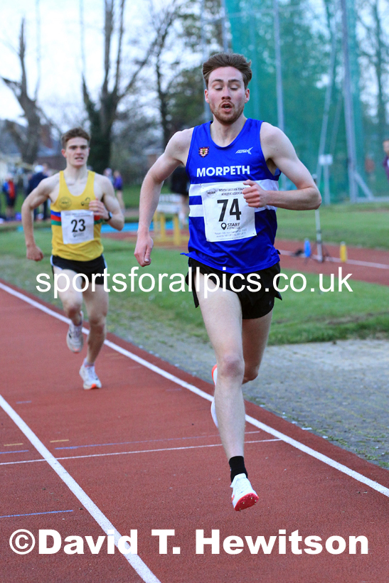 1500 metres, 2022 NEGP No. 1,  Monkton Stadium, April 20th, on a very cold night. Photo: David T. Hewitson/Sports for All Pics